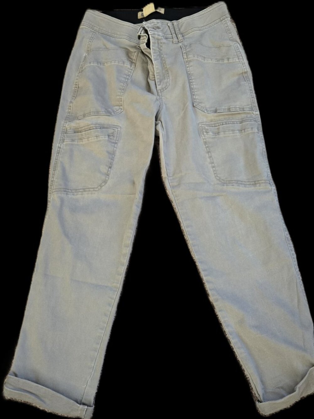 Democracy Ab‑Solution Utility Cargo Crop Pants | Sandstone Khaki | Size 10